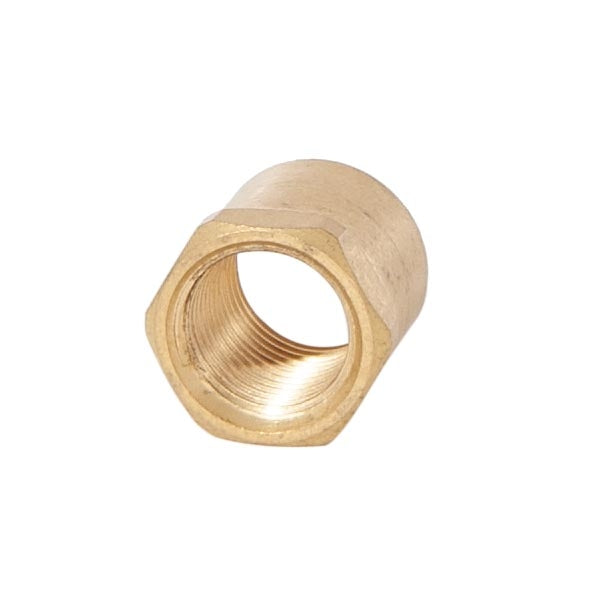 1/2 Inch Tall Unfinished Brass Hex Coupling,1/8F