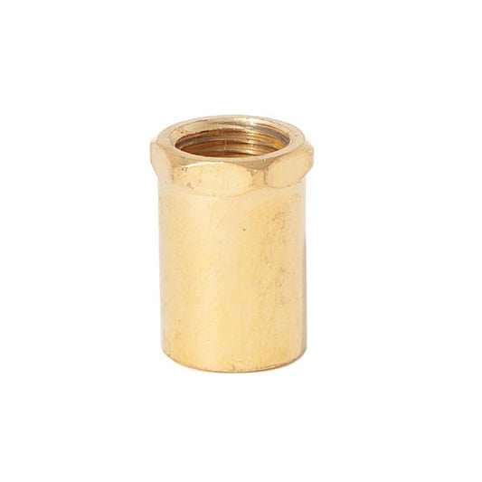 3/4 Inch Tall Unfinished Brass Hex Coupling,1/8F