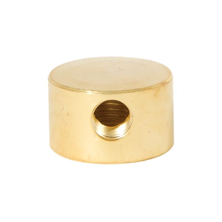 3/4 Inch Tall Unfinished Brass Disc Arm Back, 1/8F x 1/4F 