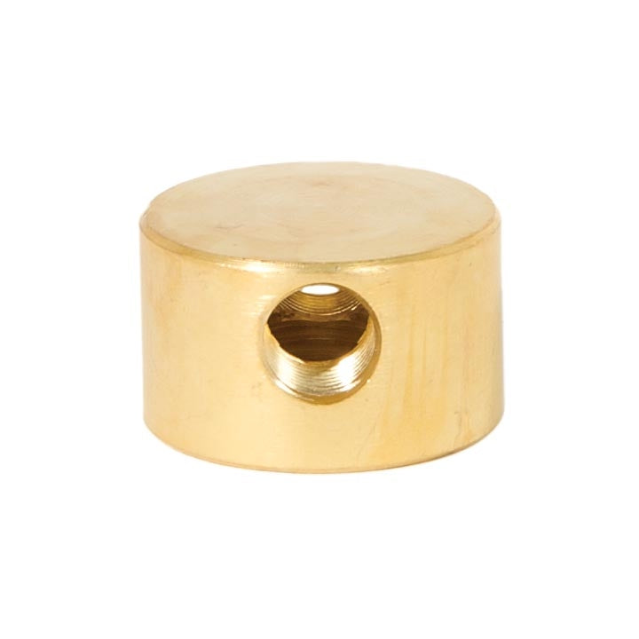 3/4 Inch Height Unfinished Brass Straight Disc 2-Way Arm Back, 1/4F x 1/8F 