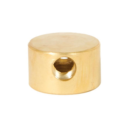 3/4 Inch Height Unfinished Brass Straight Disc 2-Way Arm Back, 1/4F x 1/8F 