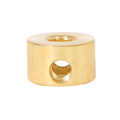 3/4 Inch Height Unfinished Brass Straight Disc 2-Way Arm Back, 1/4F x 1/8F 