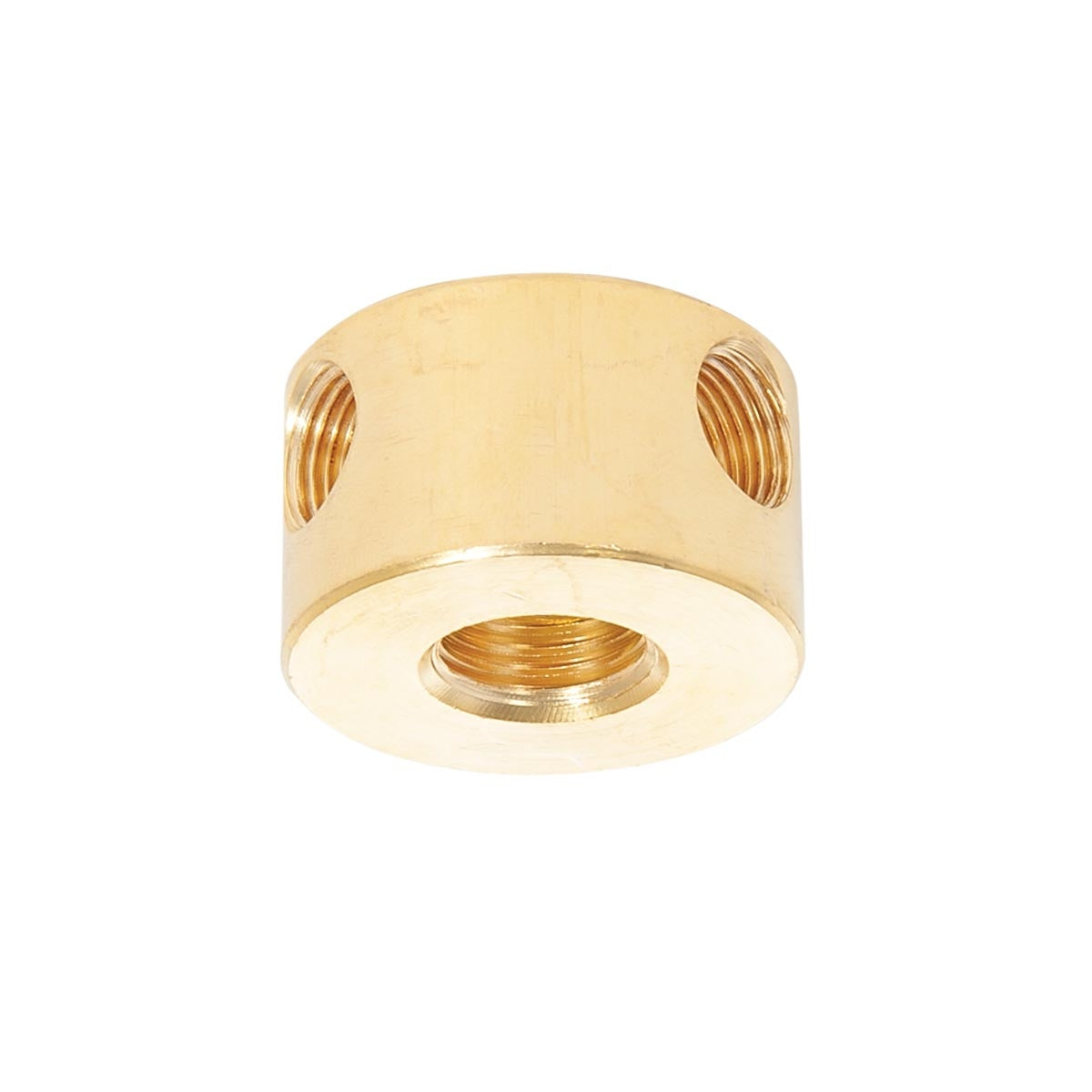 3/4 Inch Height Unfinished Brass Straight Disc 3-Way Arm Back, 1/4F x 1 ...