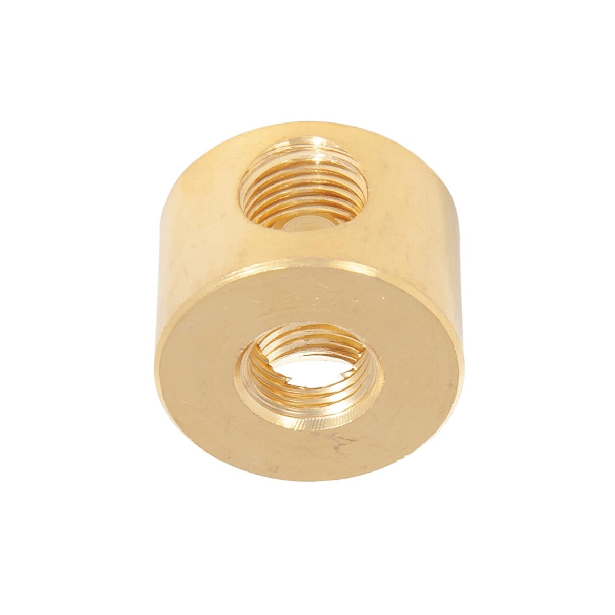 7/8 Inch Unfinished Brass Straight Disc 2-Way Arm Back , 1/4F