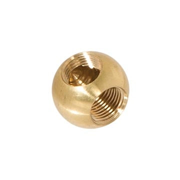 7/8 Inch Diameter Unfinished Brass 2-Way Ball Arm Back, 1/8F