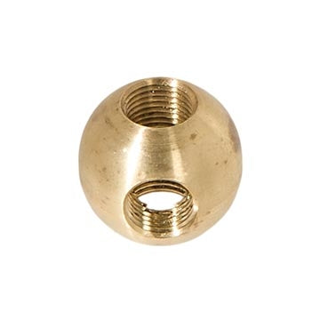 7/8 Inch Diameter Unfinished Brass 3-Way Ball Arm Back, 1/8F