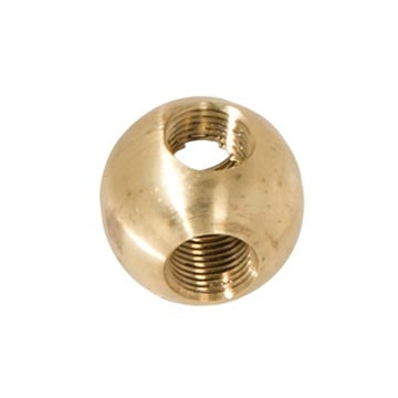 7/8 Inch Diameter Unfinished Brass 3-Way Ball Arm Back, 1/8F