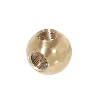 7/8 Inch Diameter 4-Way Unfinished Ball Arm Back, 1/8F
