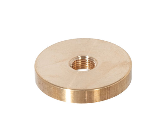 1-1/2 Inch Diameter Unfinished Brass Large Smooth Edge Brass Nut, 1/8F