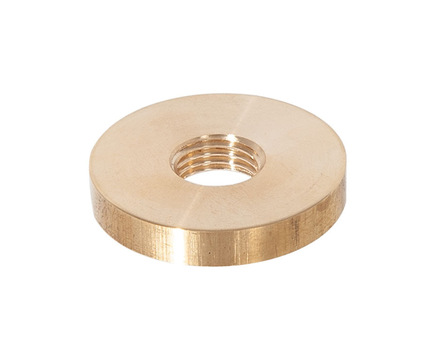 1-1/2 Inch Diameter Unfinished Brass Large Smooth Edge Brass Nut, 1/4F