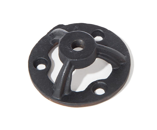 2-3/4 Inch Diameter Cast Iron Mounting Bracket, 1/8F, Satin Black 