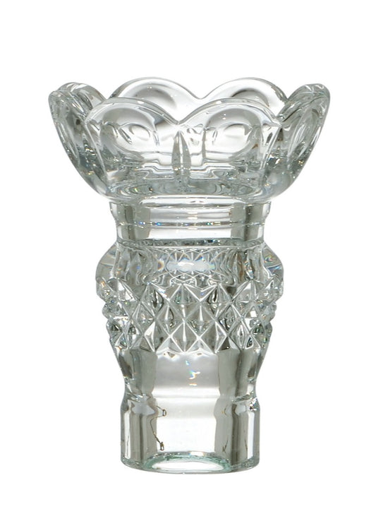 4" (100mm) Crystal Candle Cup - Olive Design