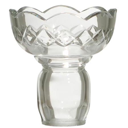 2 3/4" (70mm) Crystal Candle Cup - Crisscross Design