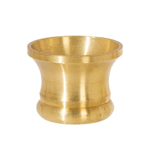 1 Inch Tall Unfinished Turned Brass Candle Cup, 1/8F