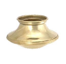 Brass Candle Cup or Bobesche, 1 1/2" ht. X 2 3/4" O.D.