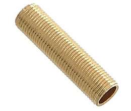 1/8 IP Solid Brass, All Thread Nipples for Lamps and Fixtures, Your Choice of Length (1/8IP = 3/8" diameter)