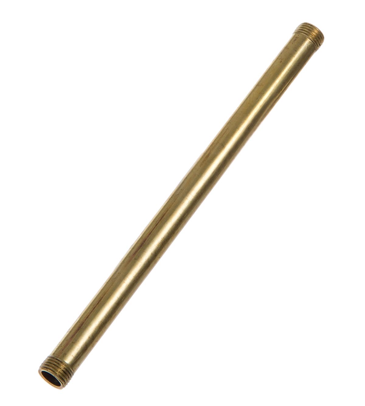 1" Long, Brass Fixture Stem Lamp Pipe, Both Ends Threaded 1/8 IPS X 3/16"