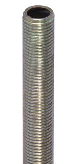 1/8 IP Steel Zinc Plated All Thread Pipe for Lamps - Choice of Length 