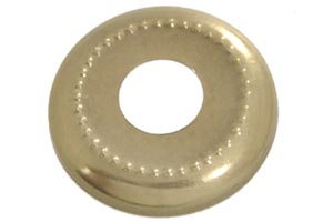 1-1/8" Stamped Brass Plated Steel Seating or Check Ring, Slips 1/8IP (3/8" diameter) 