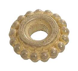 Cast Brass "Beaded" Seating or Check Ring for 7/8" Tube, your choice of unfinished brass or polished & lacquered brass