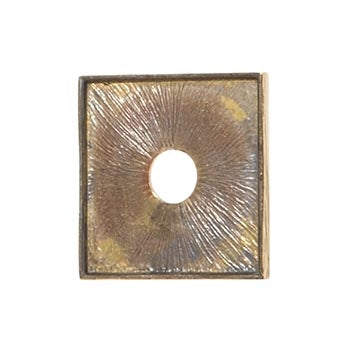 1-1/2 Inch Outside Diameter Polished Finish Cast Brass Square Check Ring, 1/8 IP