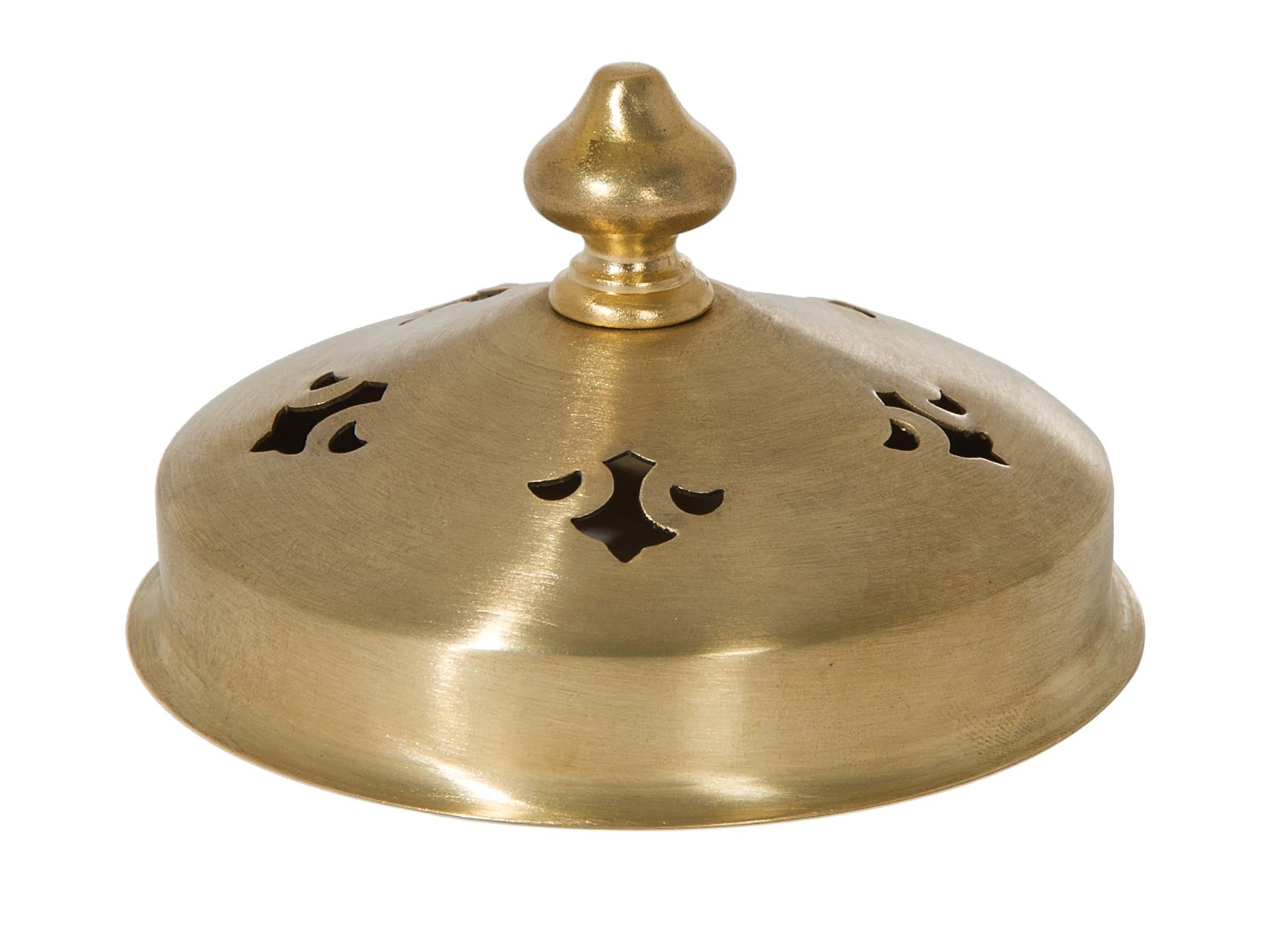 3.93" O.D. Handel Style Brass Heat Cap With Finial, Unfinished