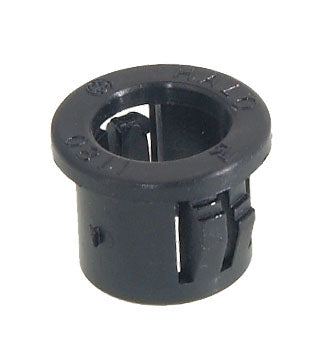 Snap-Type Plastic Heyco Bushing, your choice of Black or Gold