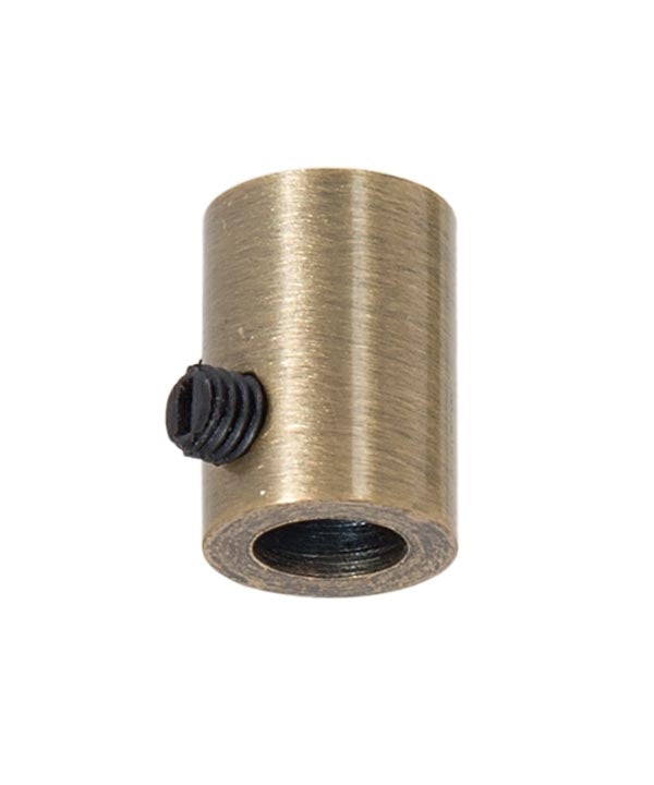 Steel Antique Brass Finish Strain Relief Bushing with Nylon Set Screw, 1/8F Tap