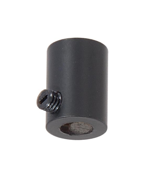 Steel Satin Black Finish Strain Relief Bushing with Nylon Set Screw, 1/8F Tap