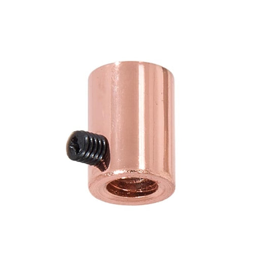 Steel Polished Copper Finish Strain Relief Bushing with Nylon Set Screw, 1/8F Tap