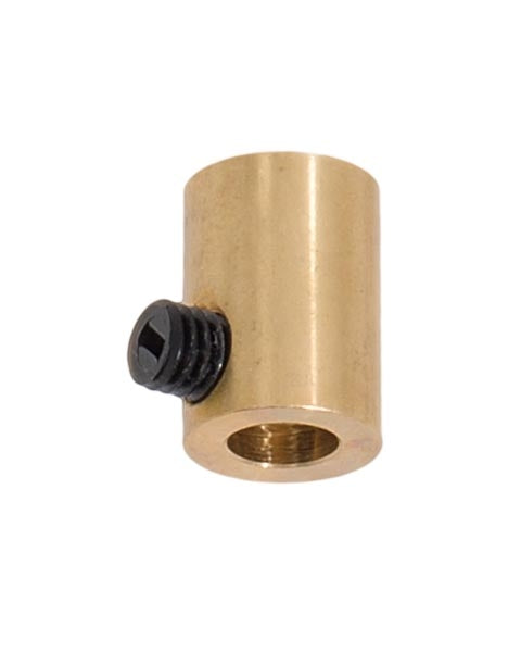 Unfinished Brass Strain Relief Bushing with Nylon Set Screw, 1/8F Tap