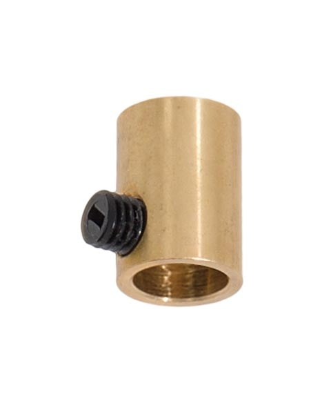 Unfinished Brass Strain Relief Bushing with Nylon Set Screw, 1/4F Tap