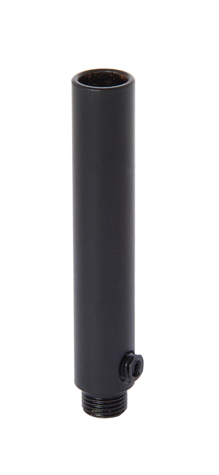 3" Tall Brass Satin Black Finish Hollow Transition Cord Grip Bushing w/Plastic Polycarbonite Set Screw, 1/8M