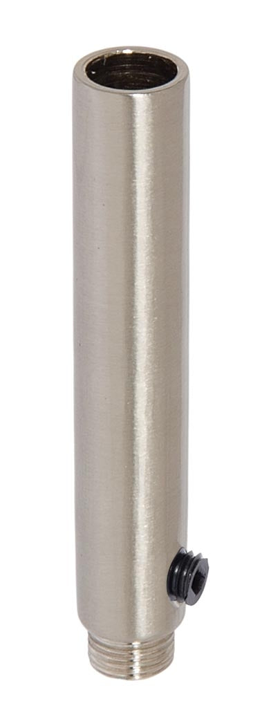 3 Inch Tall Satin Nickel Brass Hollow Transition Cord Grip Bushing w/ Polycarbonite Set Screw, 1/8M