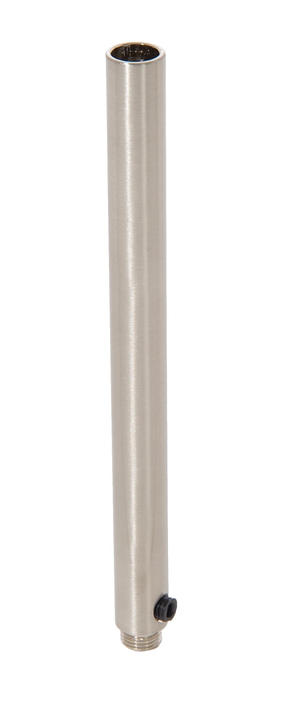 6 Inch Tall Brass Satin Nickel Hollow Transition Cord Grip Bushing w/Polycarbonite Set Screw, 1/8M