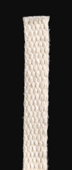 3/8" x 7" Long, #00 Size Cotton Flat Lamp Wick, USA-made