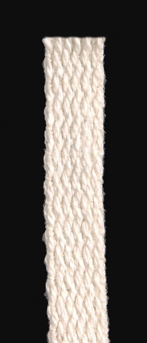 1/2" x 8" Long, #0 Size Cotton Flat Lamp Wick, USA-made