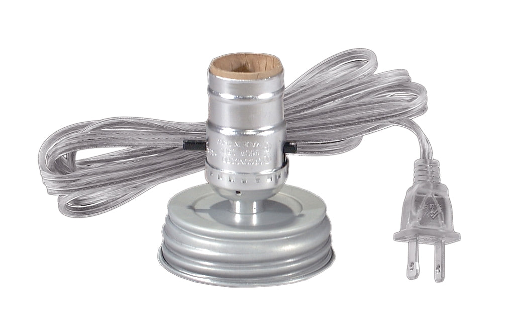 Zinc Mason Jar Electric Lamp Adapter