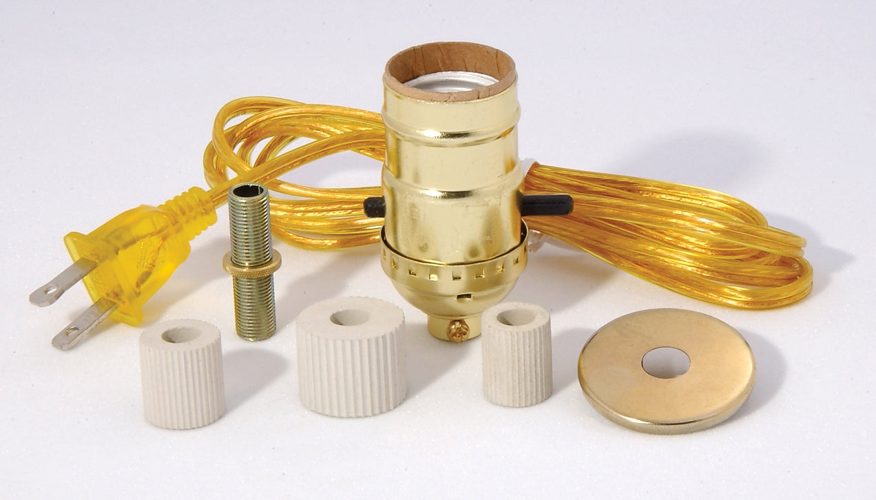 Jug or Bottle Lamp Adapter Kit with Push-thru Socket