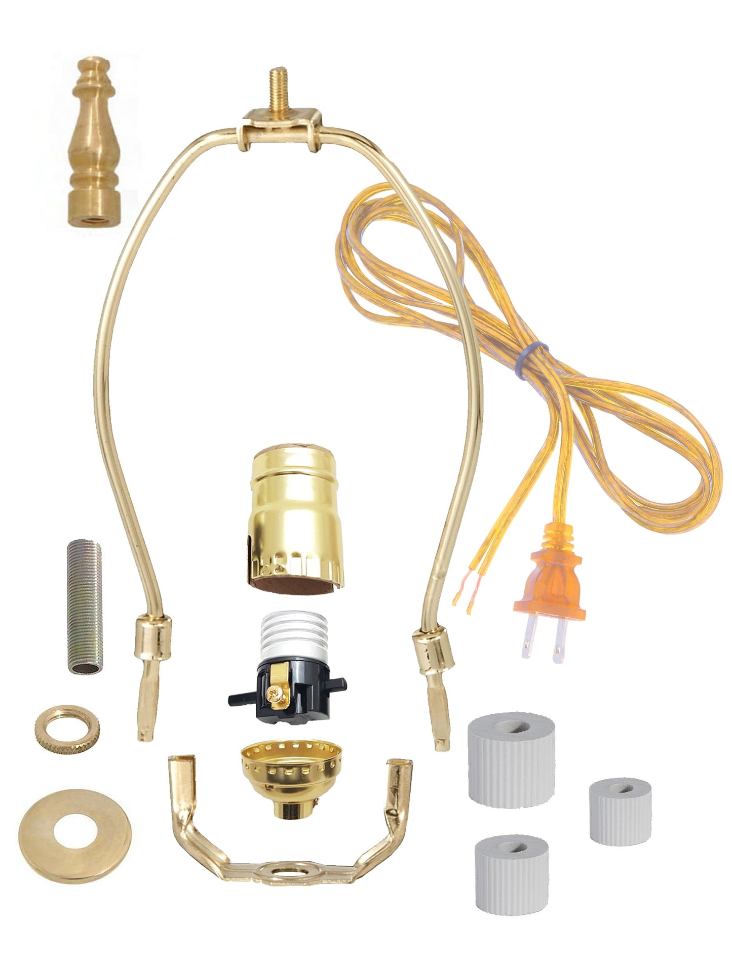 Make-A-Lamp Kit w/Harp & Finial, Choice of Cord Color (30355
