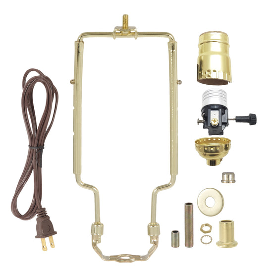 Floor Lamp Making Kit - Repair or Rewire Lamps with All Premium Essential  Parts, 10 Inch Harp and Extra Long 12 Foot Cord Included (Gold) - Wholesale  Craft Outlet