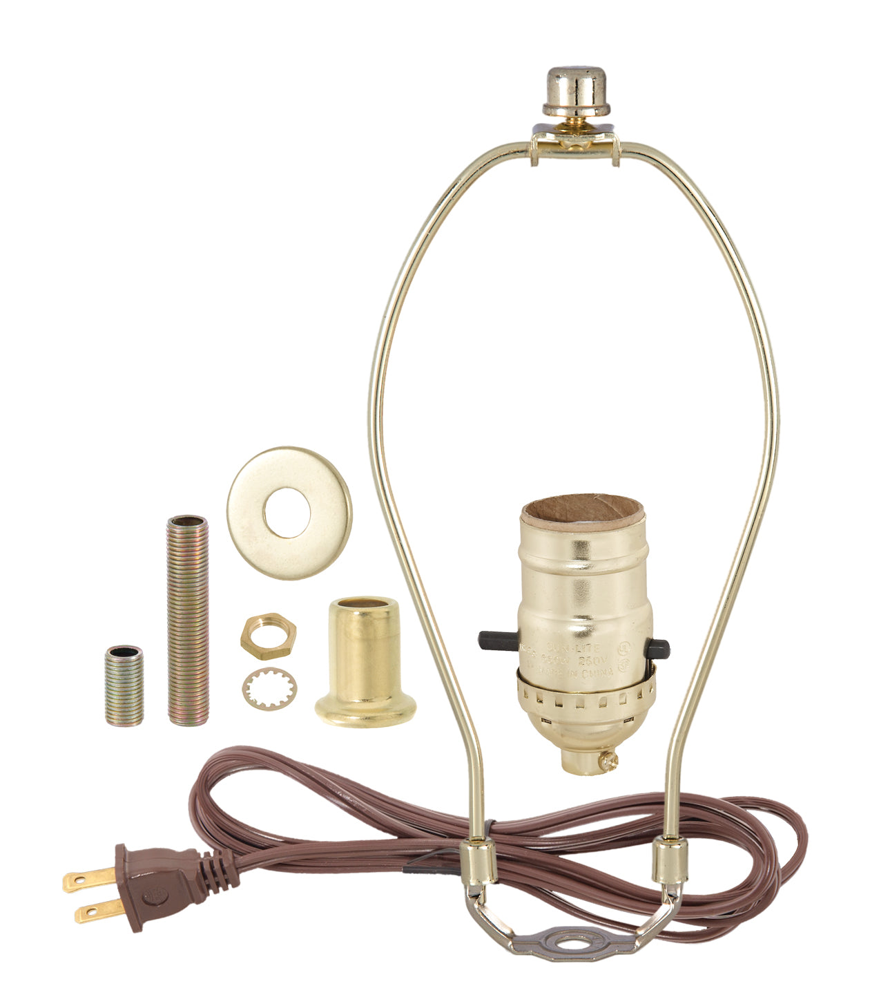 Brass Table Lamp Wiring Kit with Push-Thru Socket (30552P10) - Antique ...