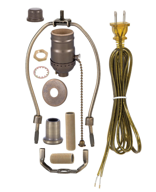 Royal Designs, Inc. DIY Lamp Making Kit Antique Brass 
