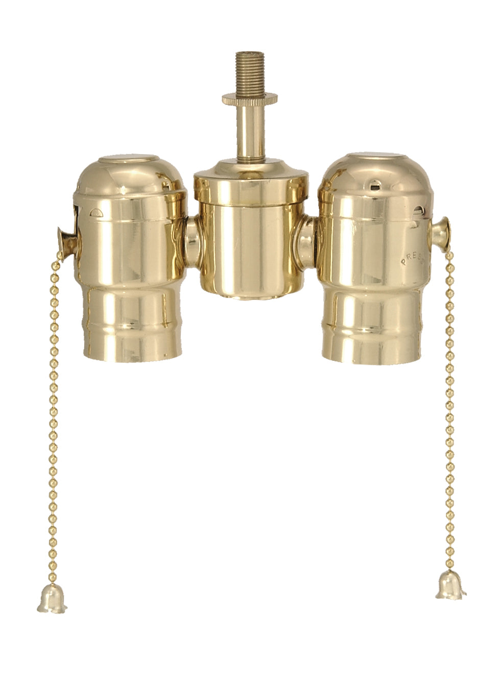 2-lite Cluster w/Pull-chain Sockets, Polished Brass (40112) - Antique ...