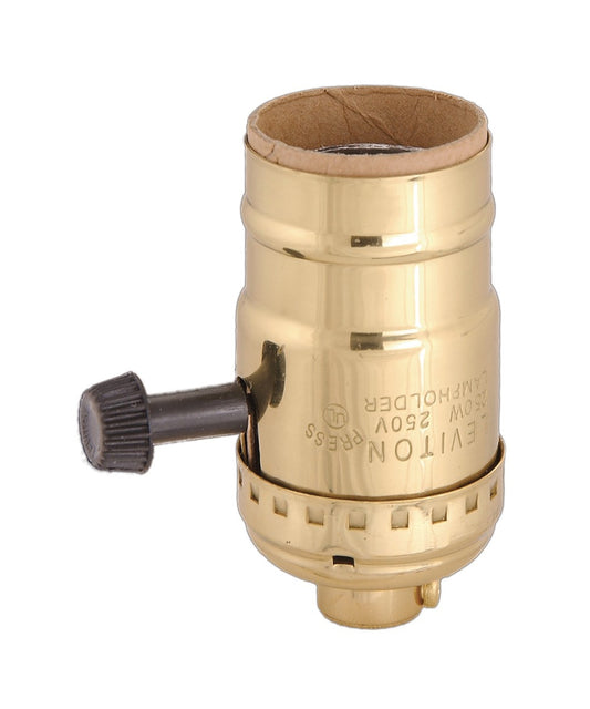 Solid Brass Leviton Brand Lamp Sockets - CHOICE of Socket Function