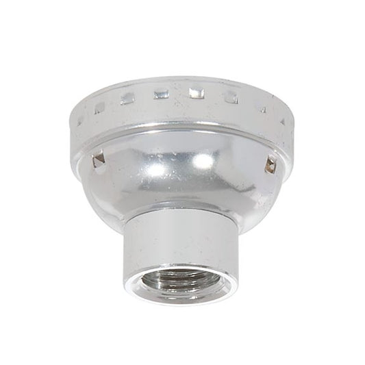 Nickel Plated Finish Aluminum E-26 Lamp Socket Cap, Tap 1/4 IP