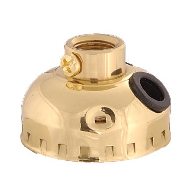 Leviton Brand Brass Socket Cap with 1/8F Thread, Set Screw, and Side Outlet