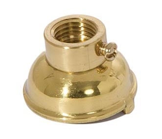 Brass Socket Cap, 1/4 IP Bottom, Polished and Lacquered