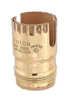 Leviton Brand Two Slot, Electrolier Size Socket Shells For Use With Push-Thru Type Socket Interiors, Your Choice of Finish