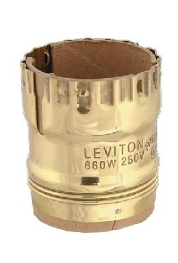 Leviton Brand Short Keyless Electrolier Size Socket Shell With Lining, Your Choice of Finish
